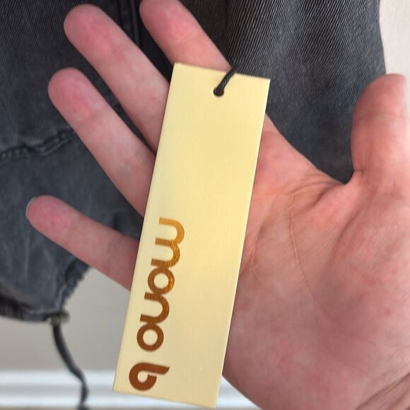 Mono B black Cropped Denim Jacket size 3xl - Picture 3 of 5